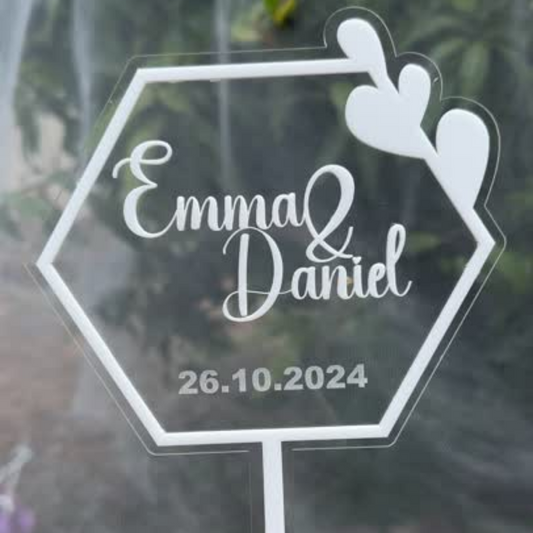 personalised acrylic cake toppers