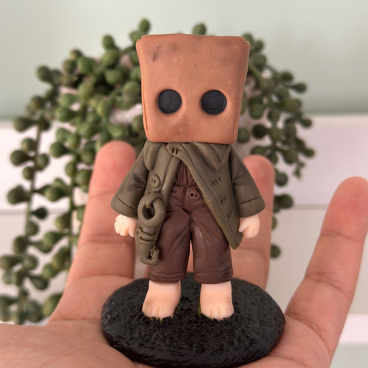 Mono Clay Figurine | Little Nightmares Inspired Collectible | Handmade Polymer Clay Art