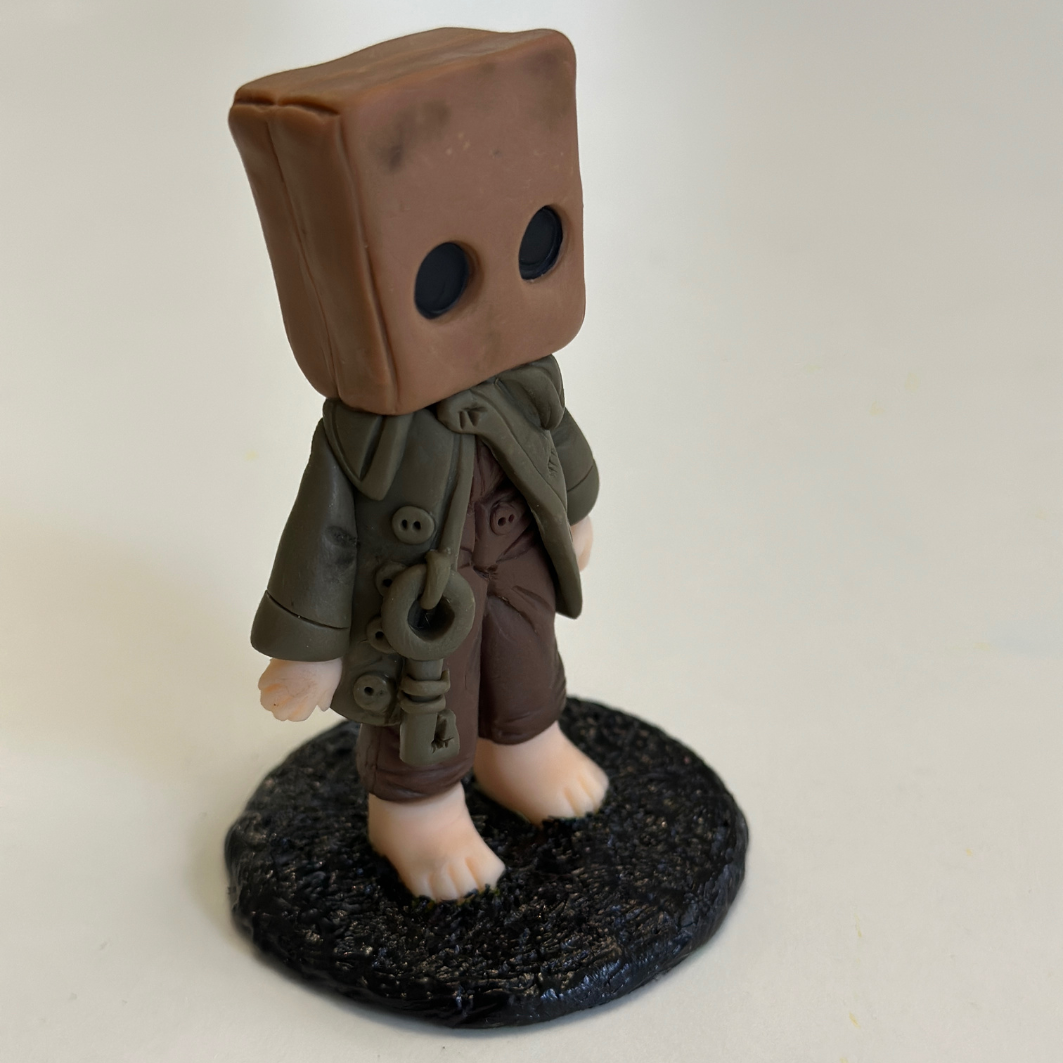 Mono Clay Figurine | Little Nightmares Inspired Collectible | Handmade Polymer Clay Art
