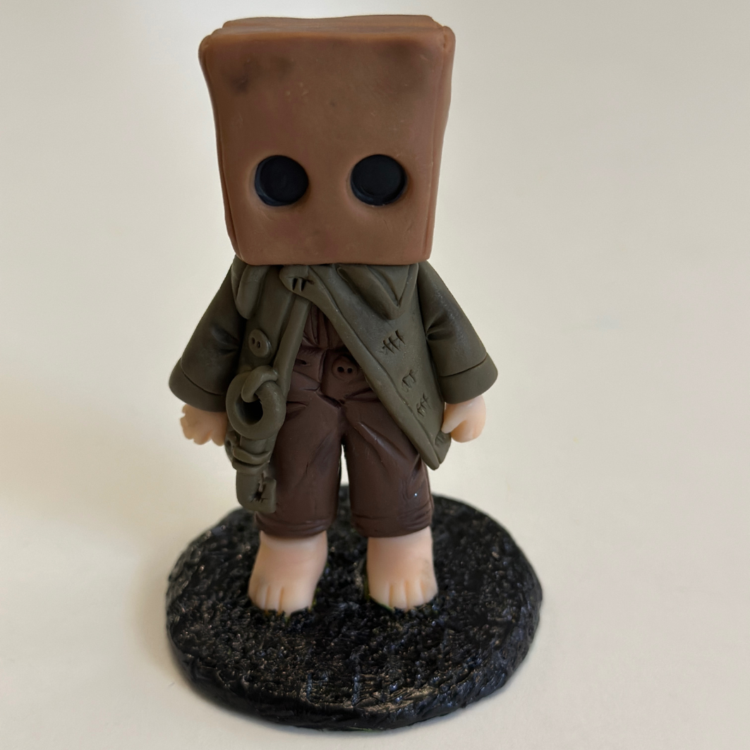 Mono Clay Figurine | Little Nightmares Inspired Collectible | Handmade Polymer Clay Art