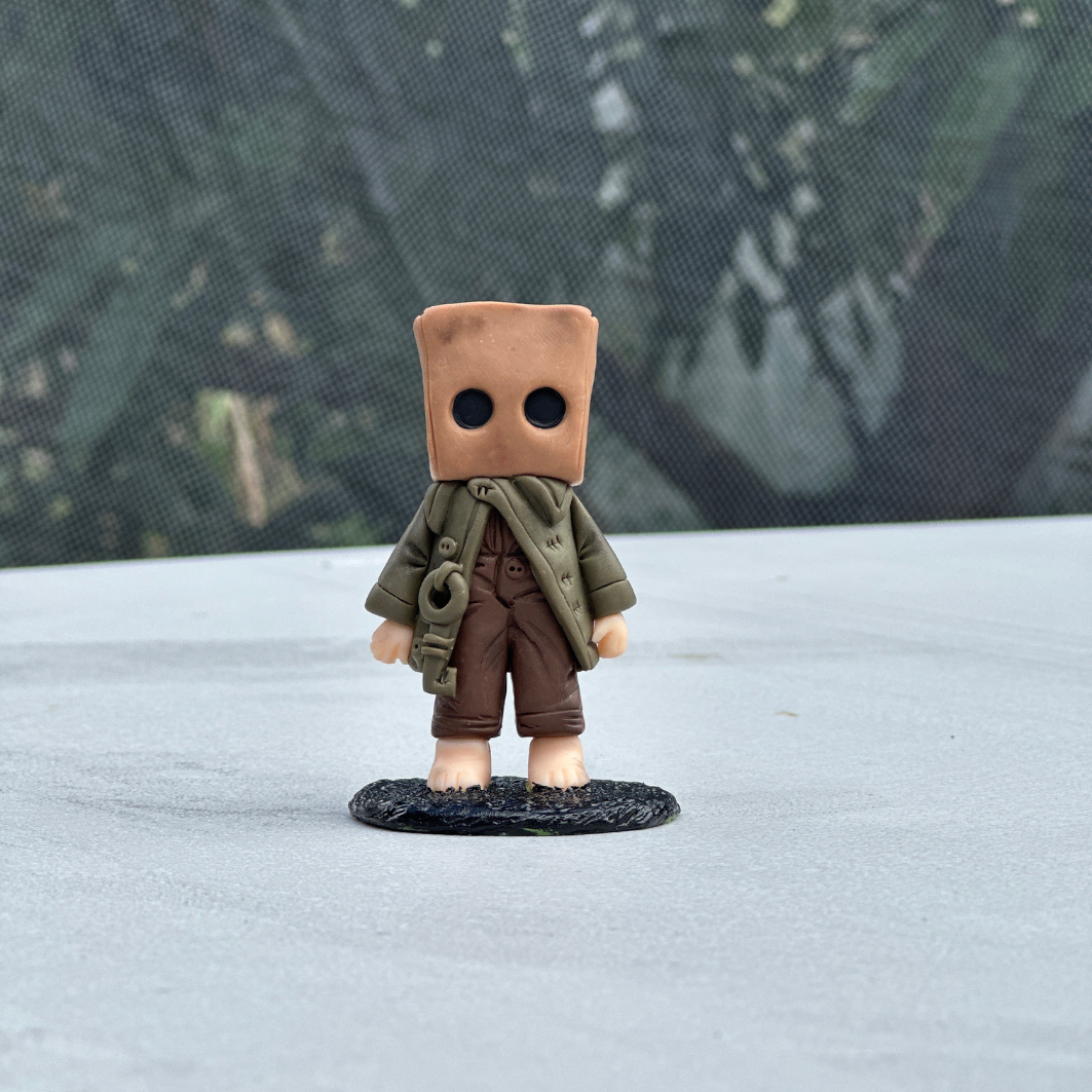Mono Clay Figurine | Little Nightmares Inspired Collectible | Handmade Polymer Clay Art