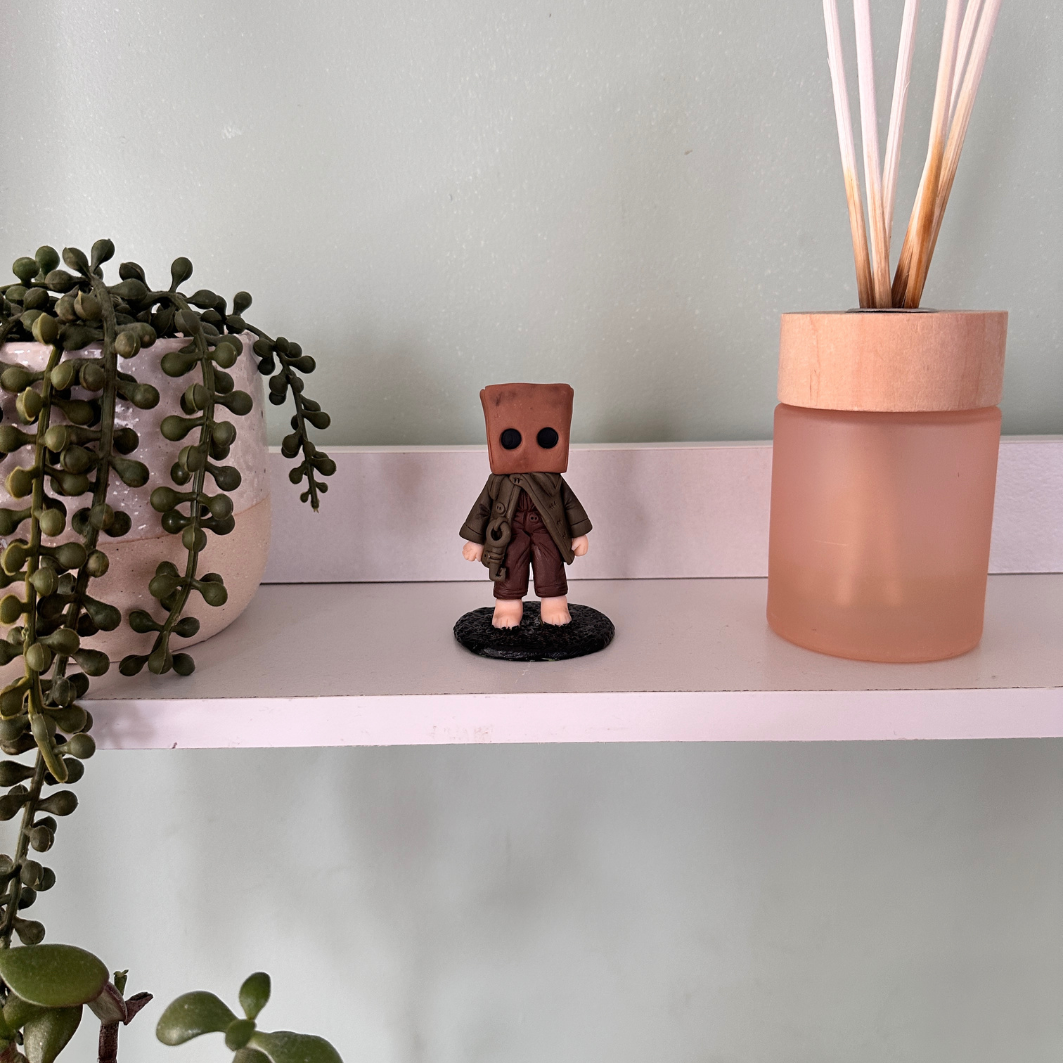 Mono Clay Figurine | Little Nightmares Inspired Collectible | Handmade Polymer Clay Art