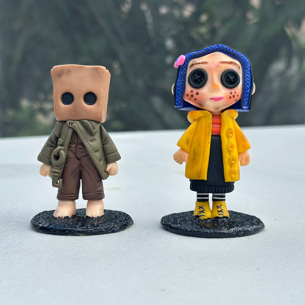 Mono Clay Figurine | Little Nightmares Inspired Collectible | Handmade Polymer Clay Art