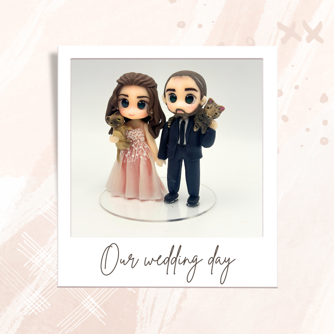 10cm handcrafted wedding cake toppers AU