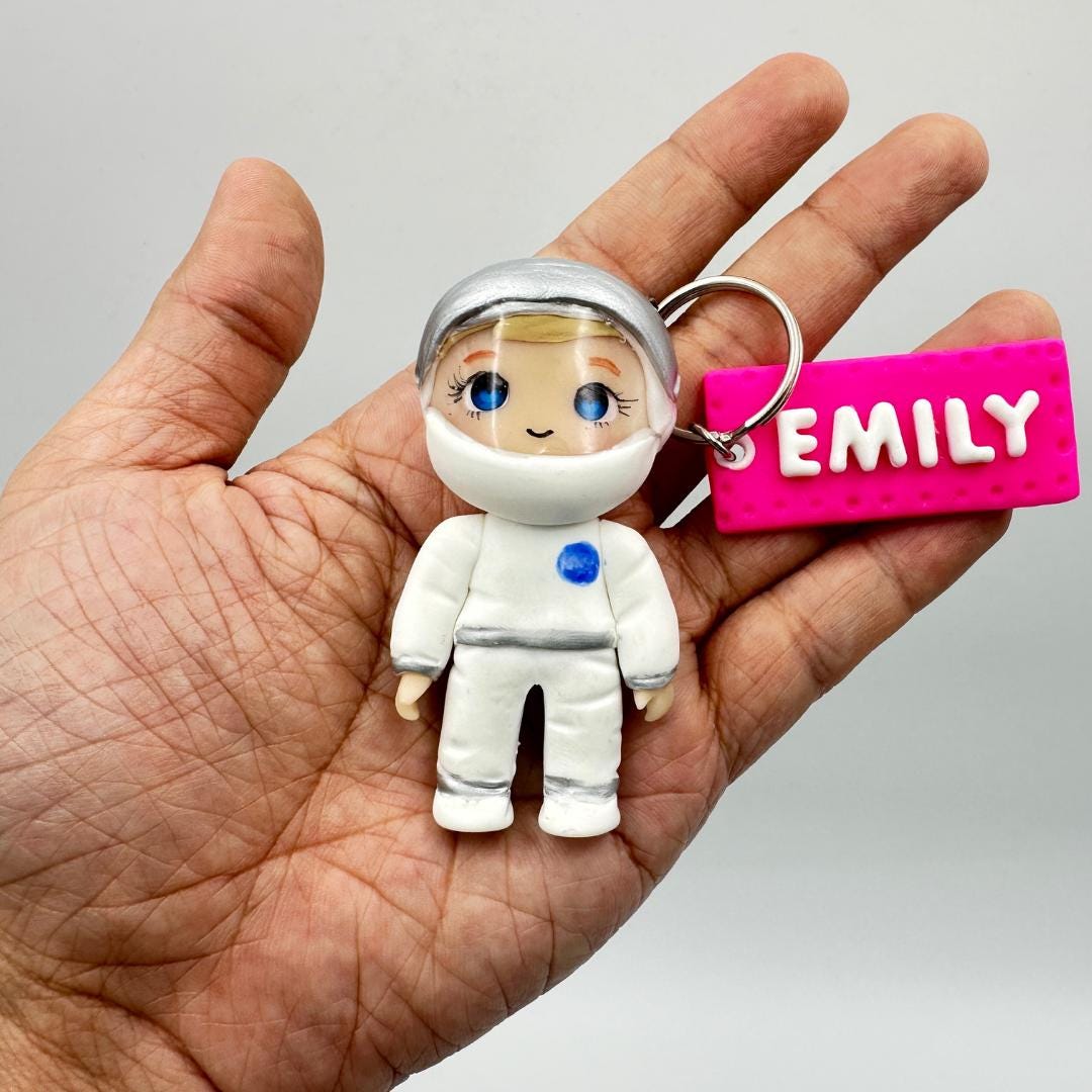 Personalized Cake Topper from photo, Keychain for Themed Birthday Party, Custom made gift for niece, goddaughter birthday gift, bag tags