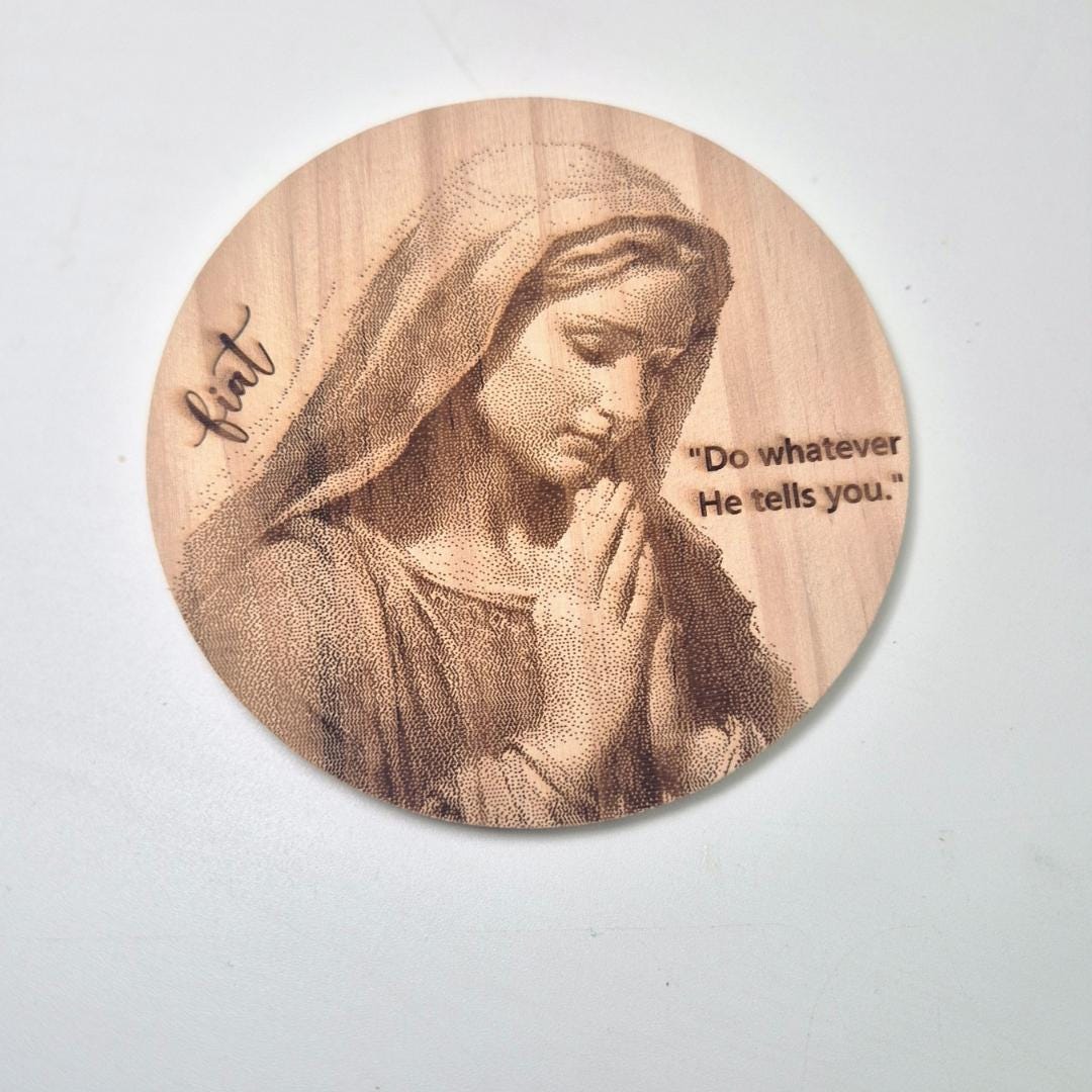 Personalised Wood Coffee Coaster with Bible Verses & Inspirational Messages | Faith-Based Gift | Custom Empowering Gift for coffee lovers