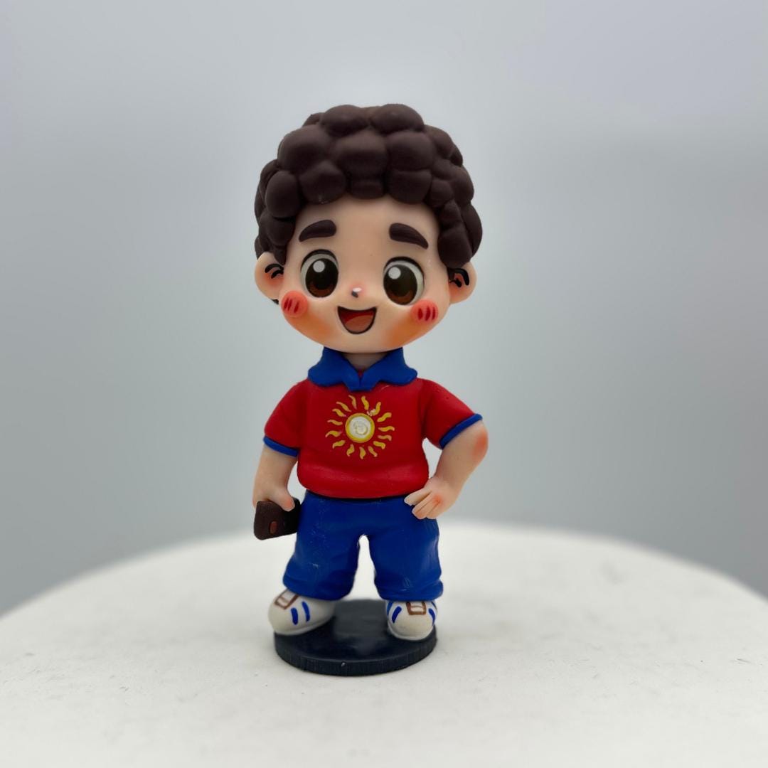 Handmade Blessed Carlo Acutis Figurine – 10cm Polymer Clay Saint Statue – Catholic Gift – Patron Saint of the Internet 2025