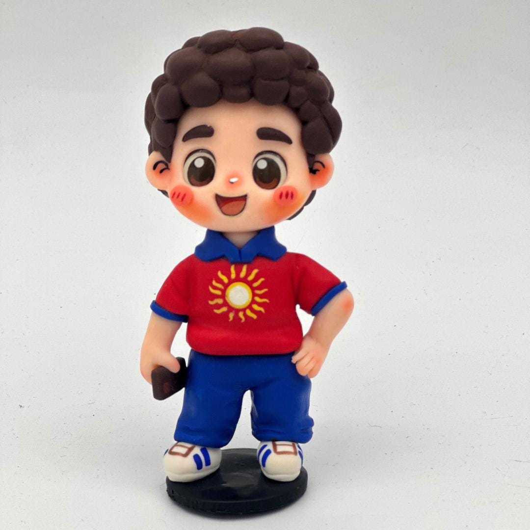 Handmade Blessed Carlo Acutis Figurine – 10cm Polymer Clay Saint Statue – Catholic Gift – Patron Saint of the Internet 2025