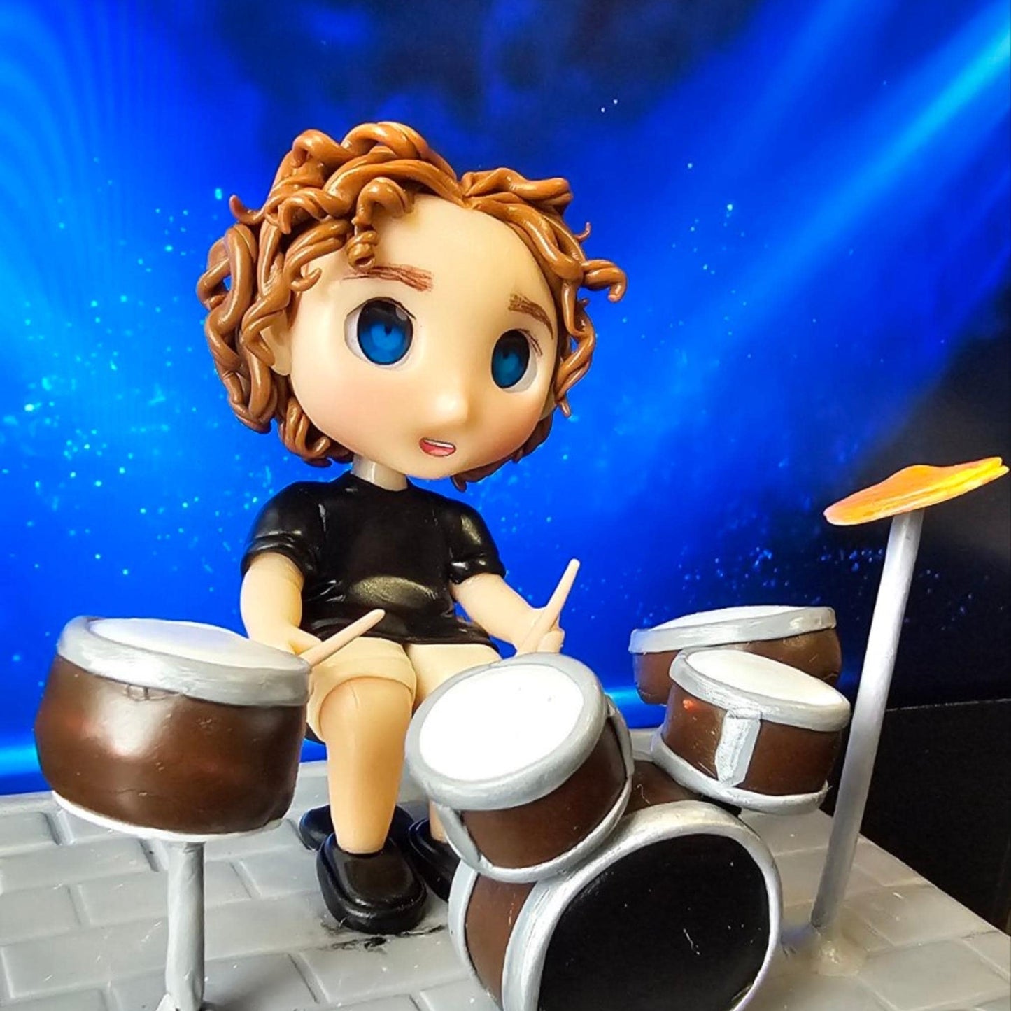 Custom Clay Band Figurines – Drummer, Lead Guitarist, Bassist, Singer – Personalized Band Gifts – 10cm Clay Figures – Music Band Replica
