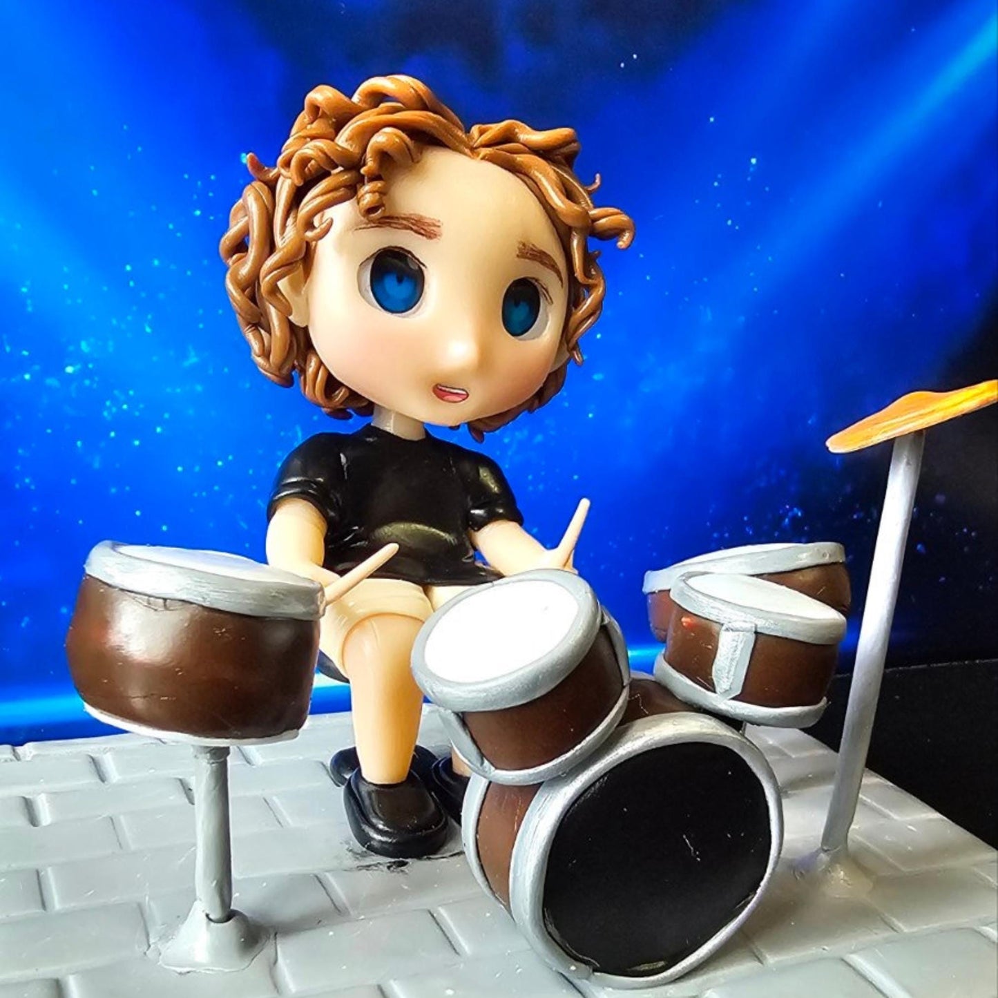 Custom Clay Band Figurines – Drummer, Lead Guitarist, Bassist, Singer – Personalized Band Gifts – 10cm Clay Figures – Music Band Replica