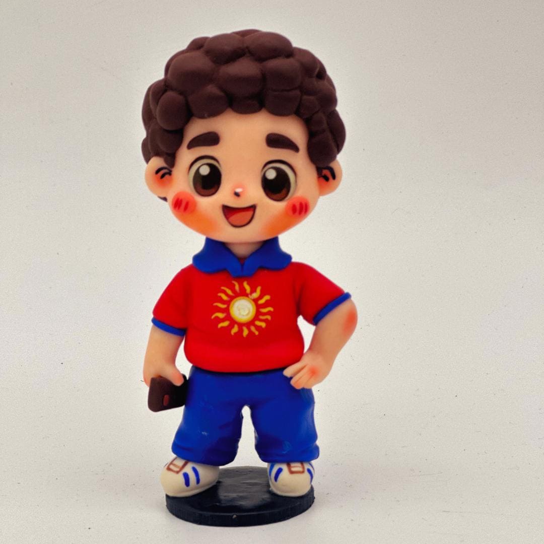 Handmade Blessed Carlo Acutis Figurine – 10cm Polymer Clay Saint Statue – Catholic Gift – Patron Saint of the Internet 2025