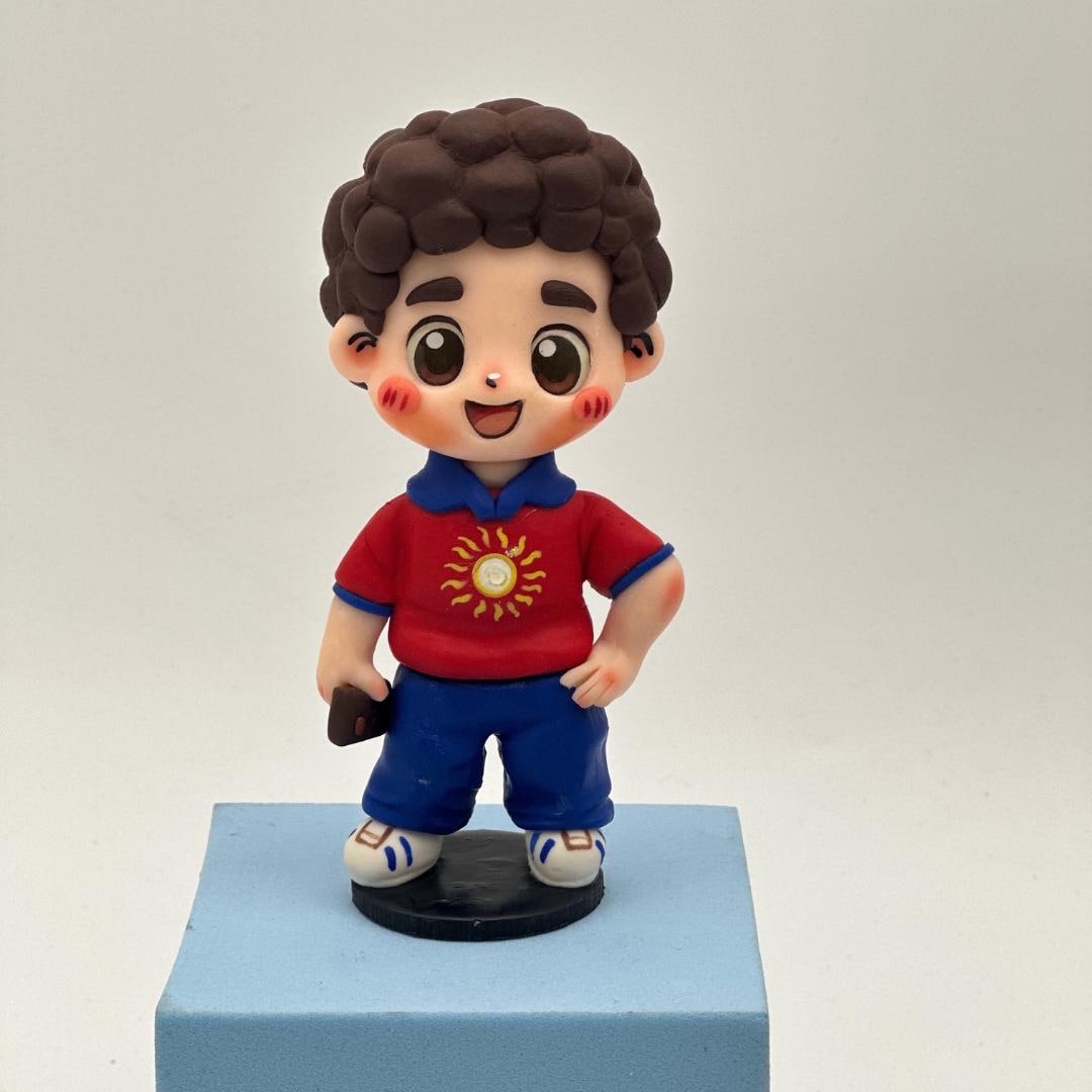 Handmade Blessed Carlo Acutis Figurine – 10cm Polymer Clay Saint Statue – Catholic Gift – Patron Saint of the Internet 2025