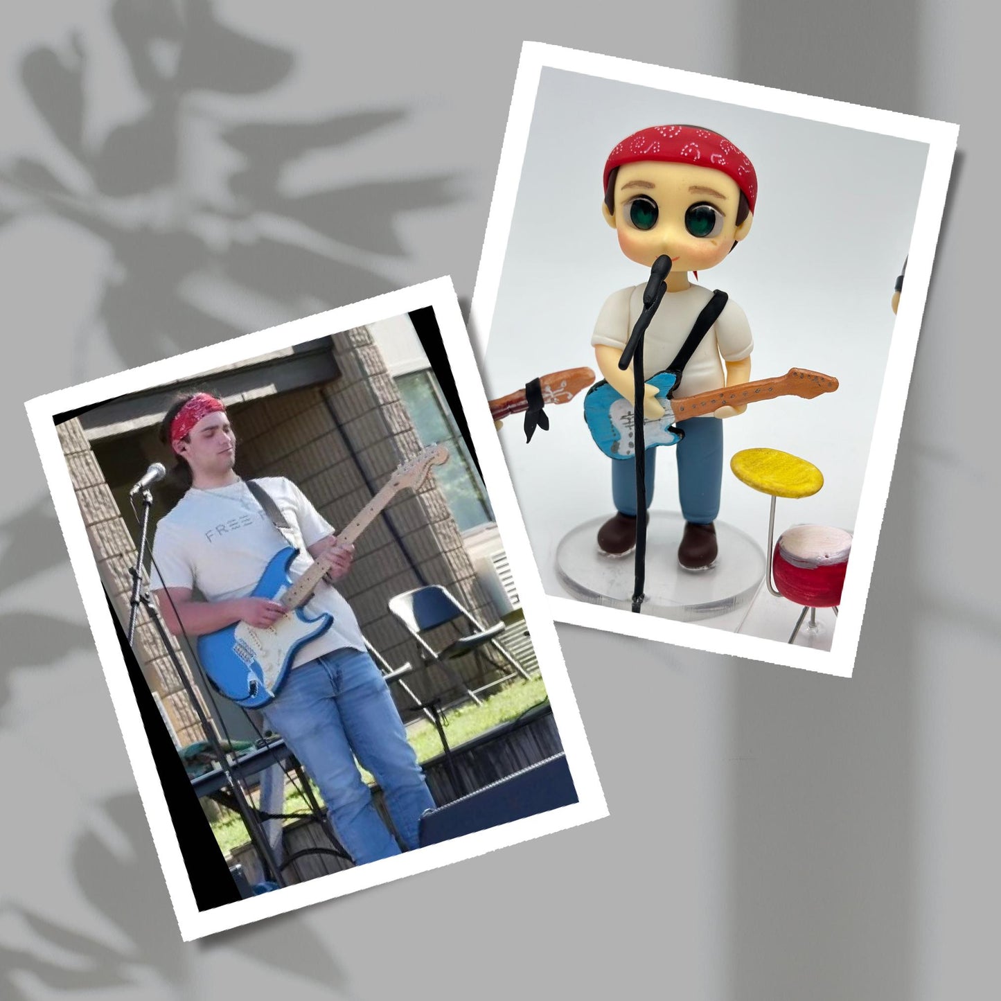 Custom Clay Band Figurines – Drummer, Lead Guitarist, Bassist, Singer – Personalized Band Gifts – 10cm Clay Figures – Music Band Replica