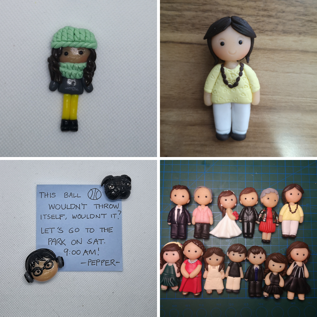 Air Dry Clay Refrigerator Magnets