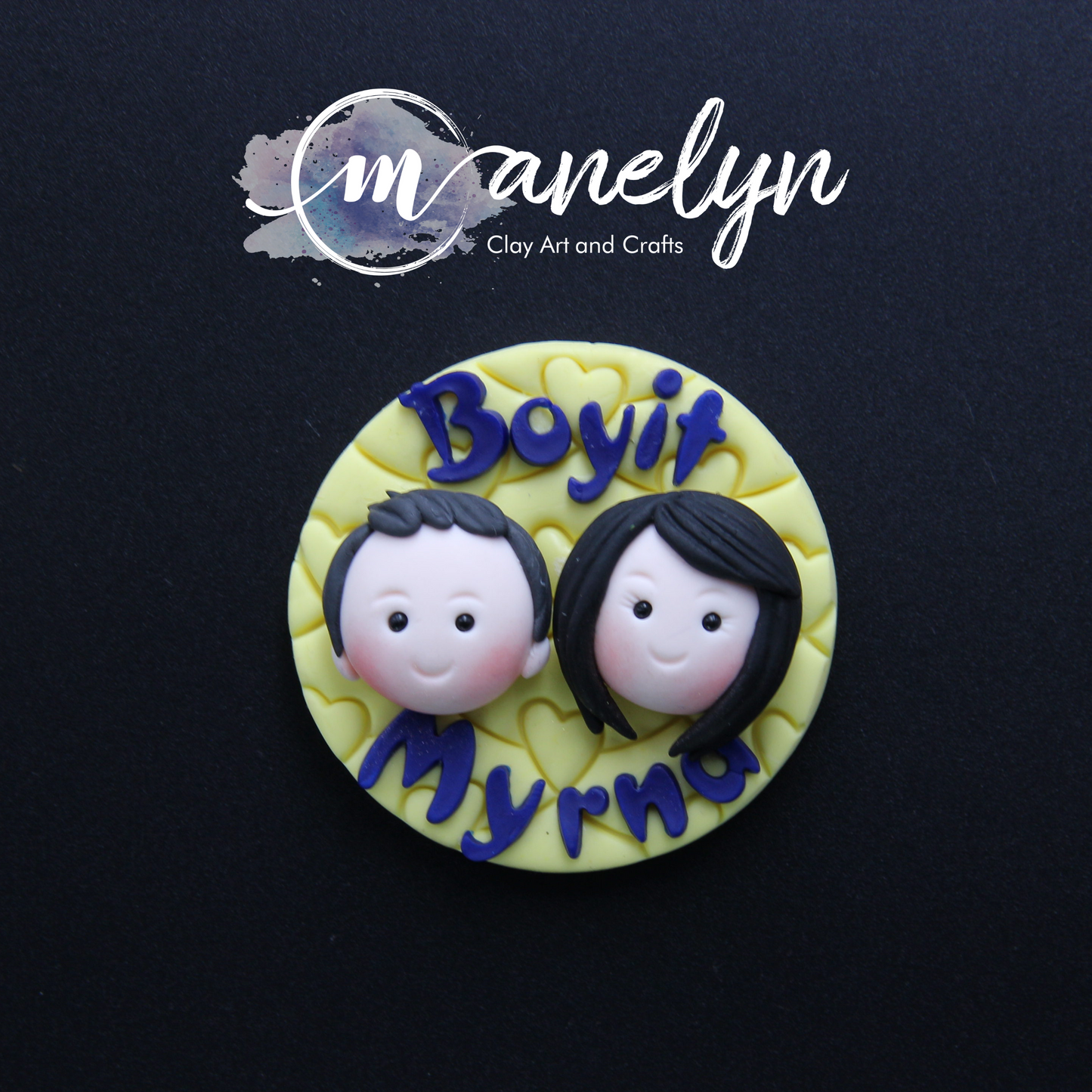 Custom-made air dry clay ref magnet