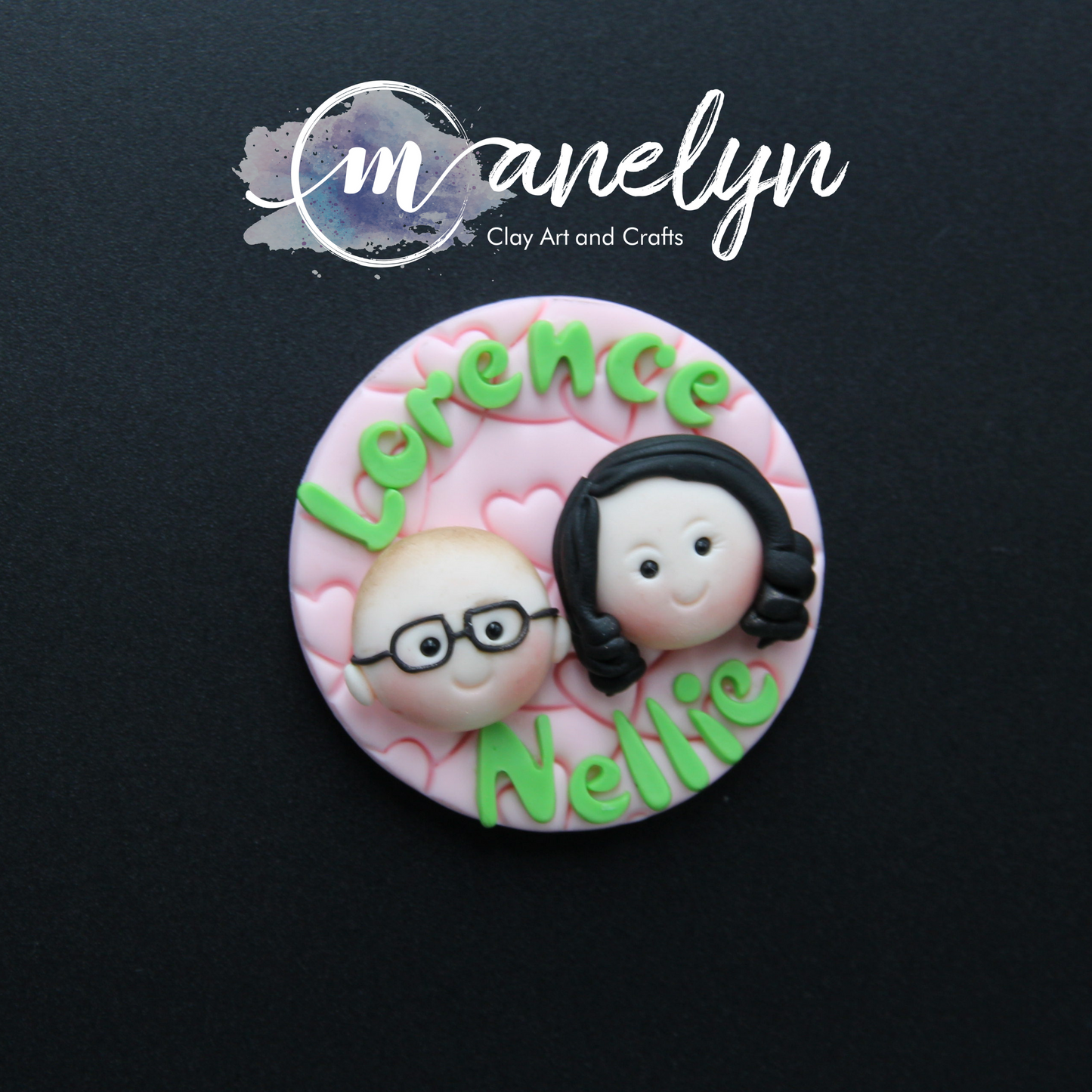 Custom-made air dry clay ref magnet