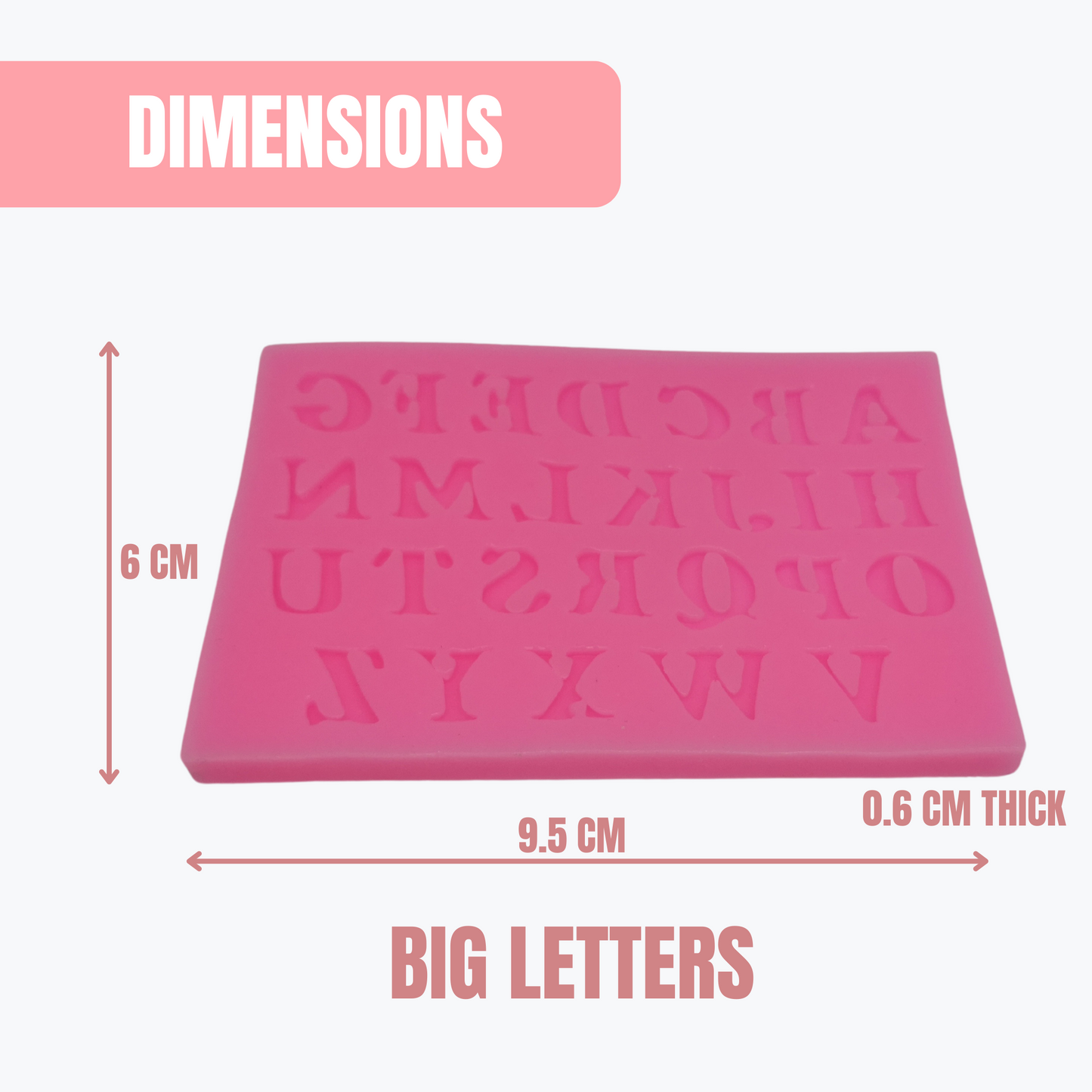 3 pc Silicone Alphabet and Number Clay Moulds for Polymer and Air Dry Clay Craft