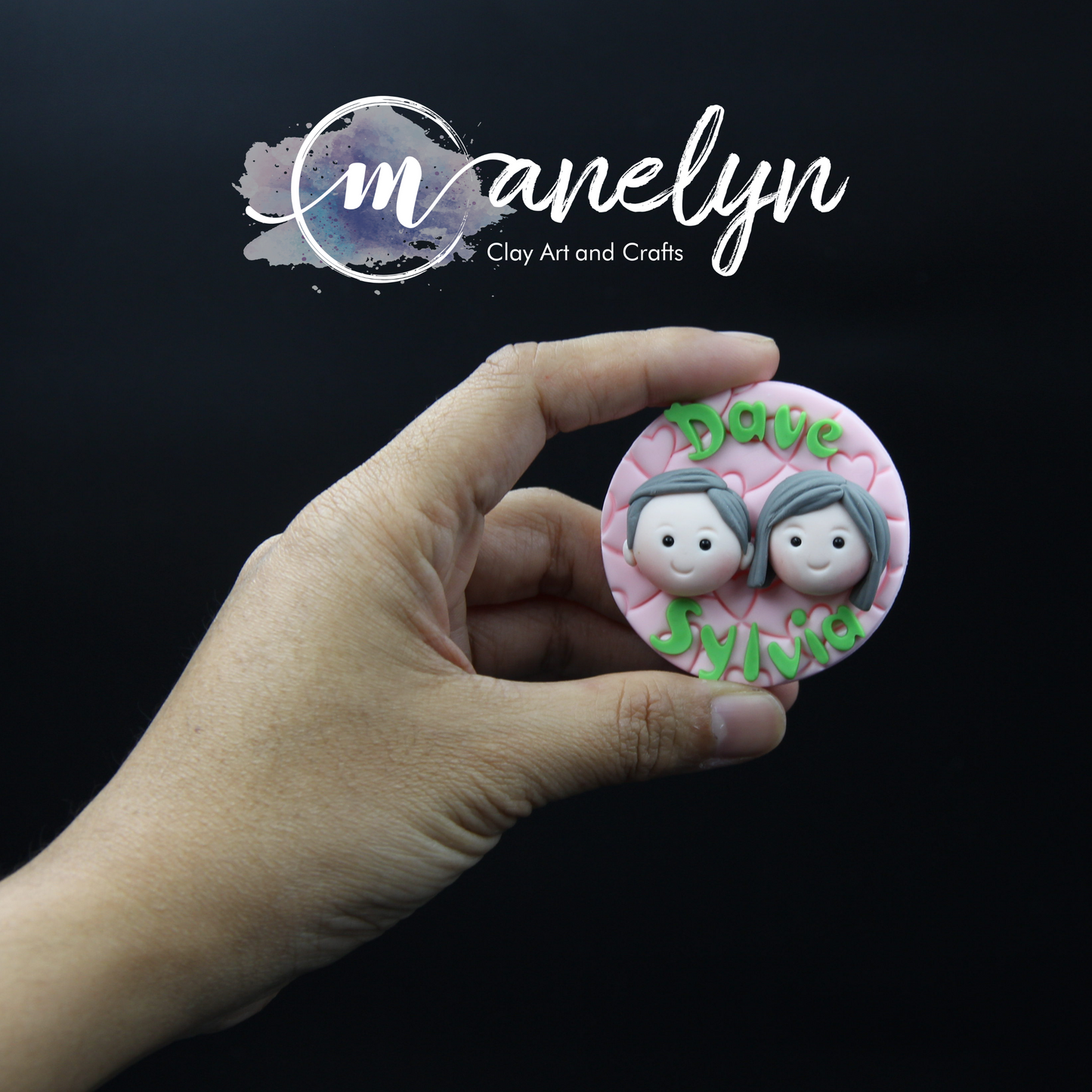 Custom-made air dry clay ref magnet