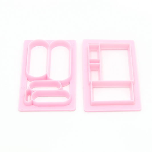 2pc Clay Cutters - For Name Tag, Bag Tag, Pet Name Tag, etc.