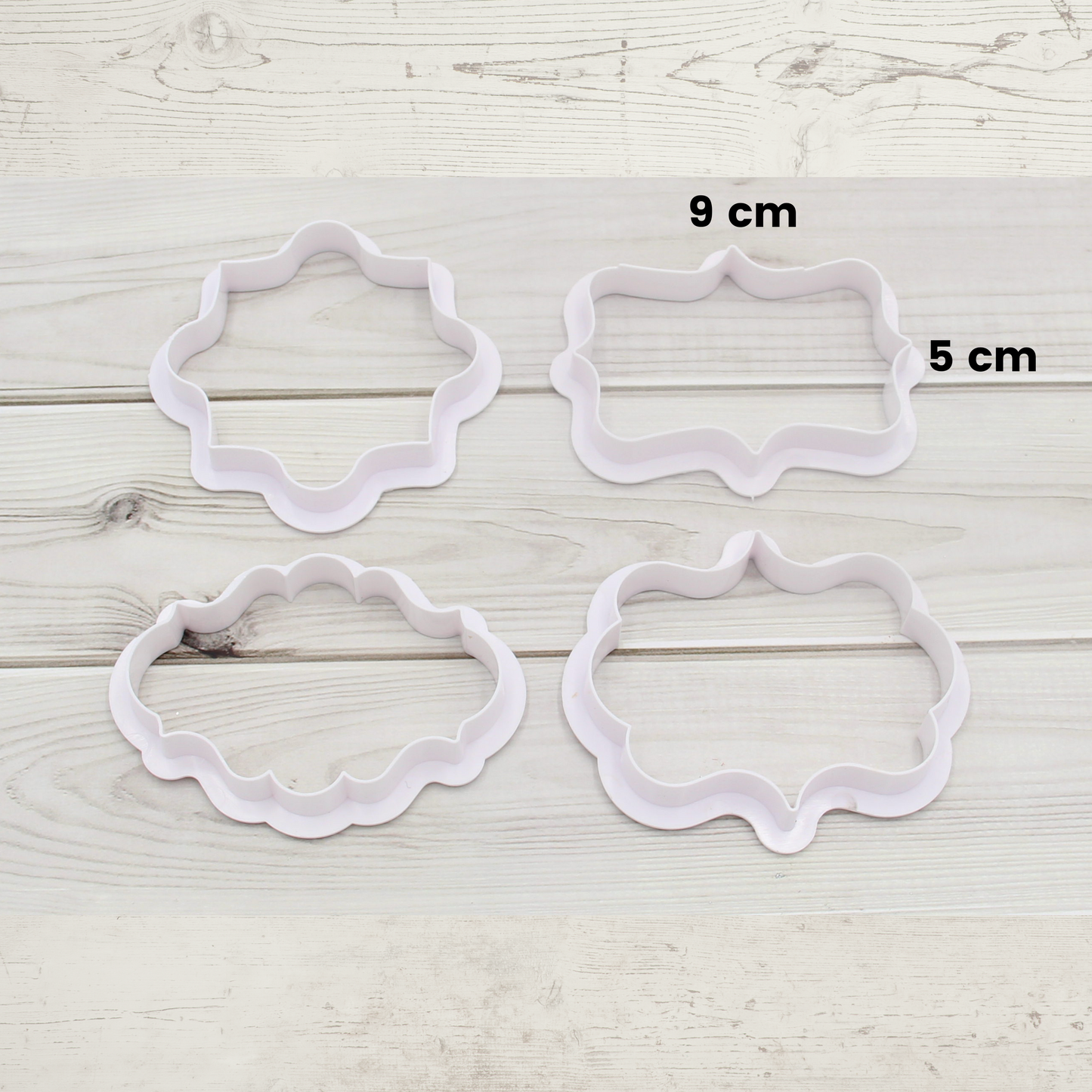 4pcs Plaque Frame Clay Cutters Set Different Lace Frame Polymer Clay Pottery Pattern Shape Cutting Mold Designer DIY Craft Tool
