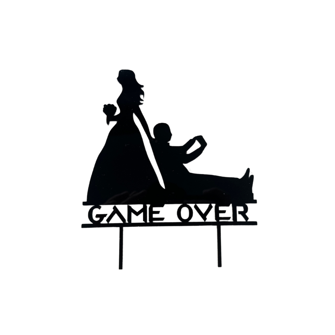 Funny Acrylic Wedding Cake Topper
