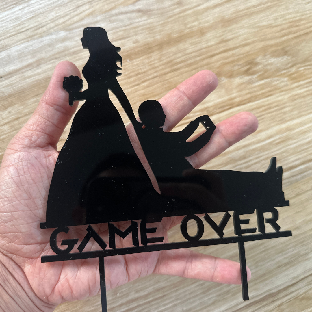 fun wedding cake topper
