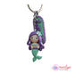Handmade Mermaid Keychain for Girls, Air Dry Clay
