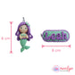 Handmade Mermaid Keychain for Girls, Air Dry Clay