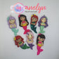 Handmade Mermaid Keychain for Girls, Air Dry Clay