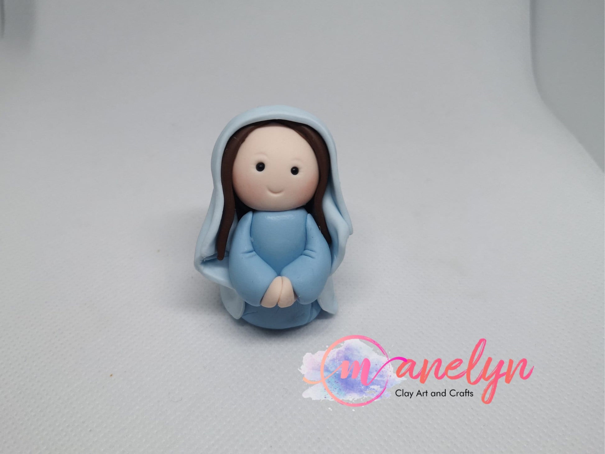Miniature Nativity Set, Modern Nativity, Air Dry Clay Cold Porcelain Manger, Unique Nativity, Clay Nativity, Jesus, Mary & Joseph Nativity