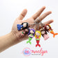 Handmade Mermaid Keychain for Girls, Air Dry Clay