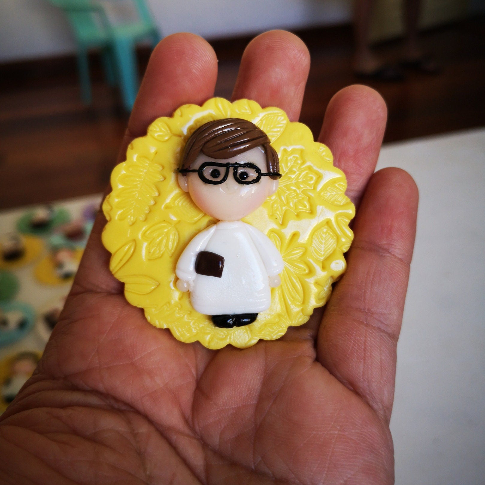 Cute Personalized Fridge Magnet Gift for Priests and Pastors, Adorable Thank you and send off gift for Brothers, Priests, Nuns, 5cm Handmade