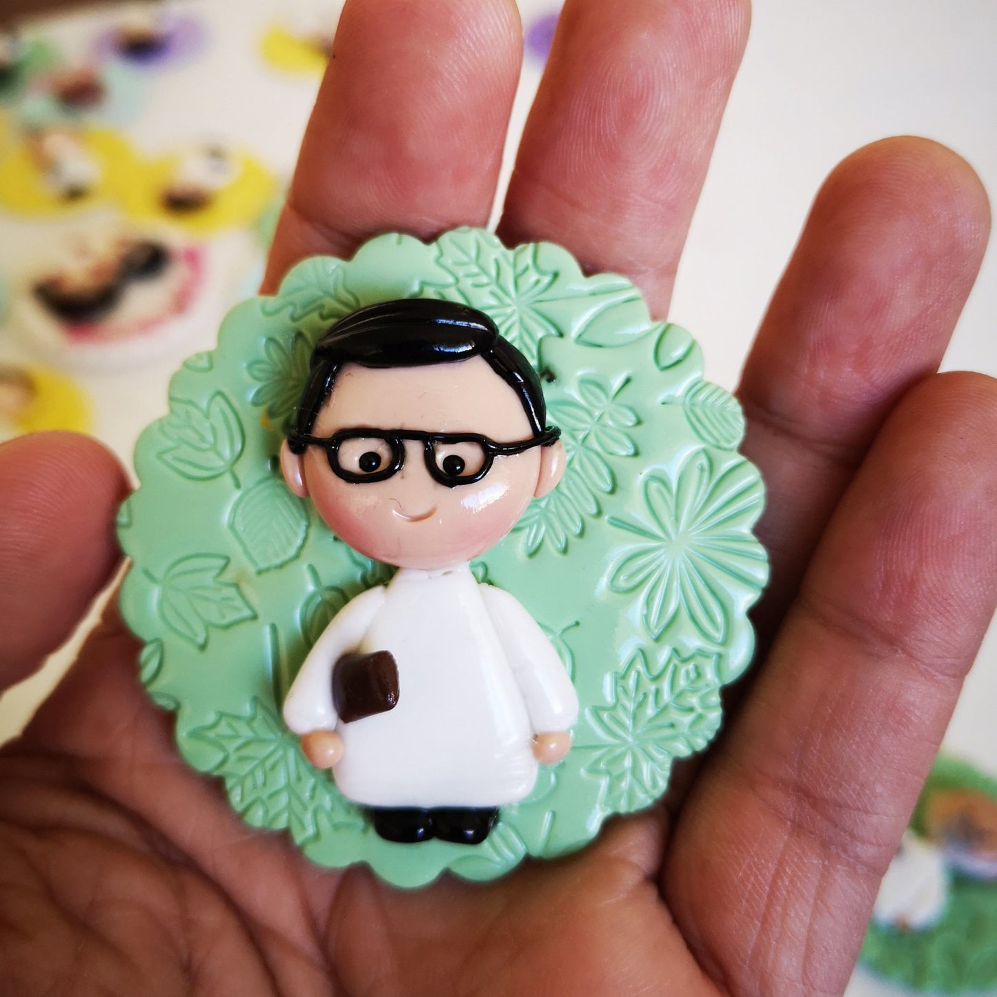Cute Personalized Fridge Magnet Gift for Priests and Pastors, Adorable Thank you and send off gift for Brothers, Priests, Nuns, 5cm Handmade