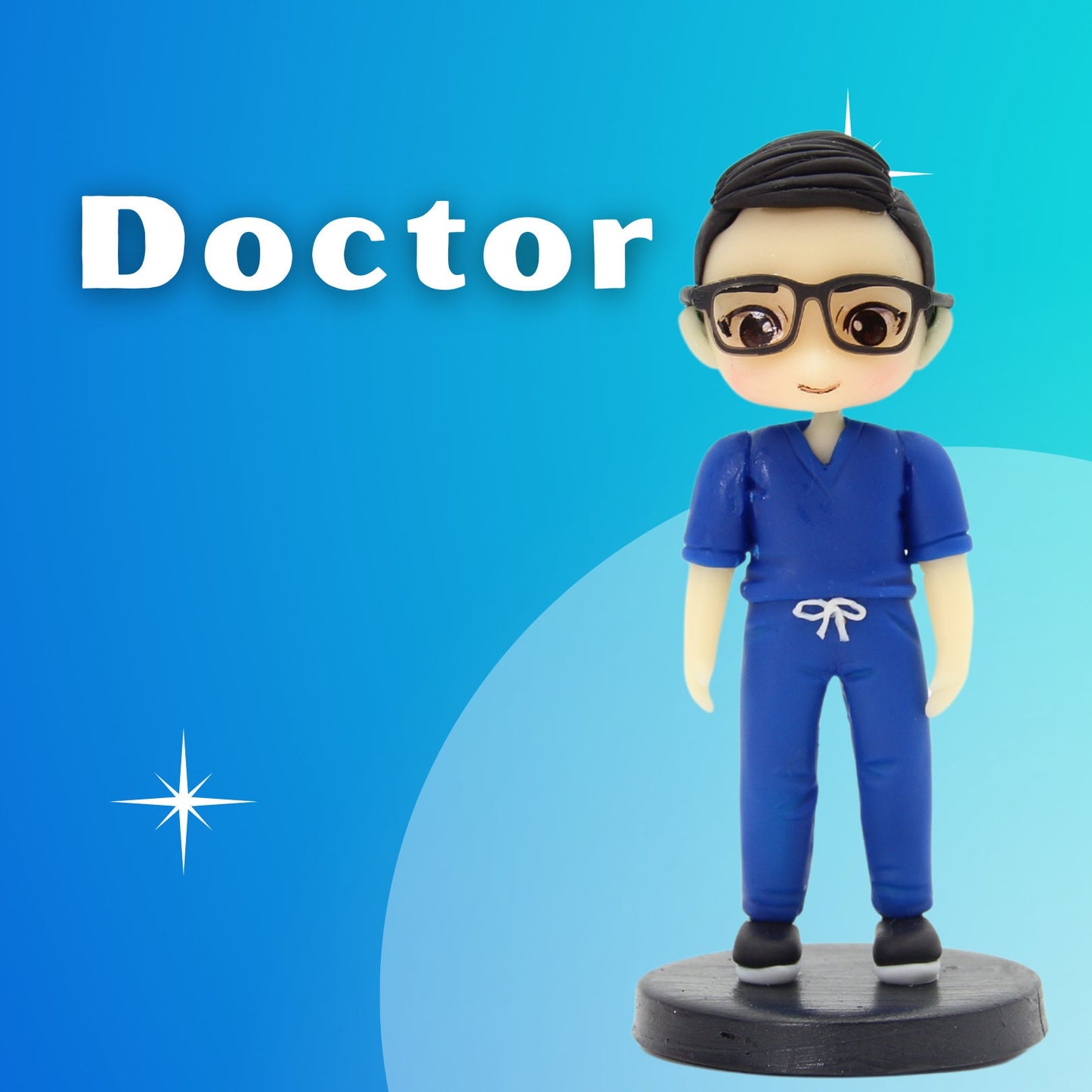 Hand made display figurines, unique & personalised figure, gift for doctors, nurses, fire fighter, teachers, life guard, coworkers, managers