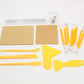 Polymer Clay and Air Dry Clay Tools, Complete clay tool set for beginners with roller pin, acrylic, clay cutter, stylus ball, sculpture tool