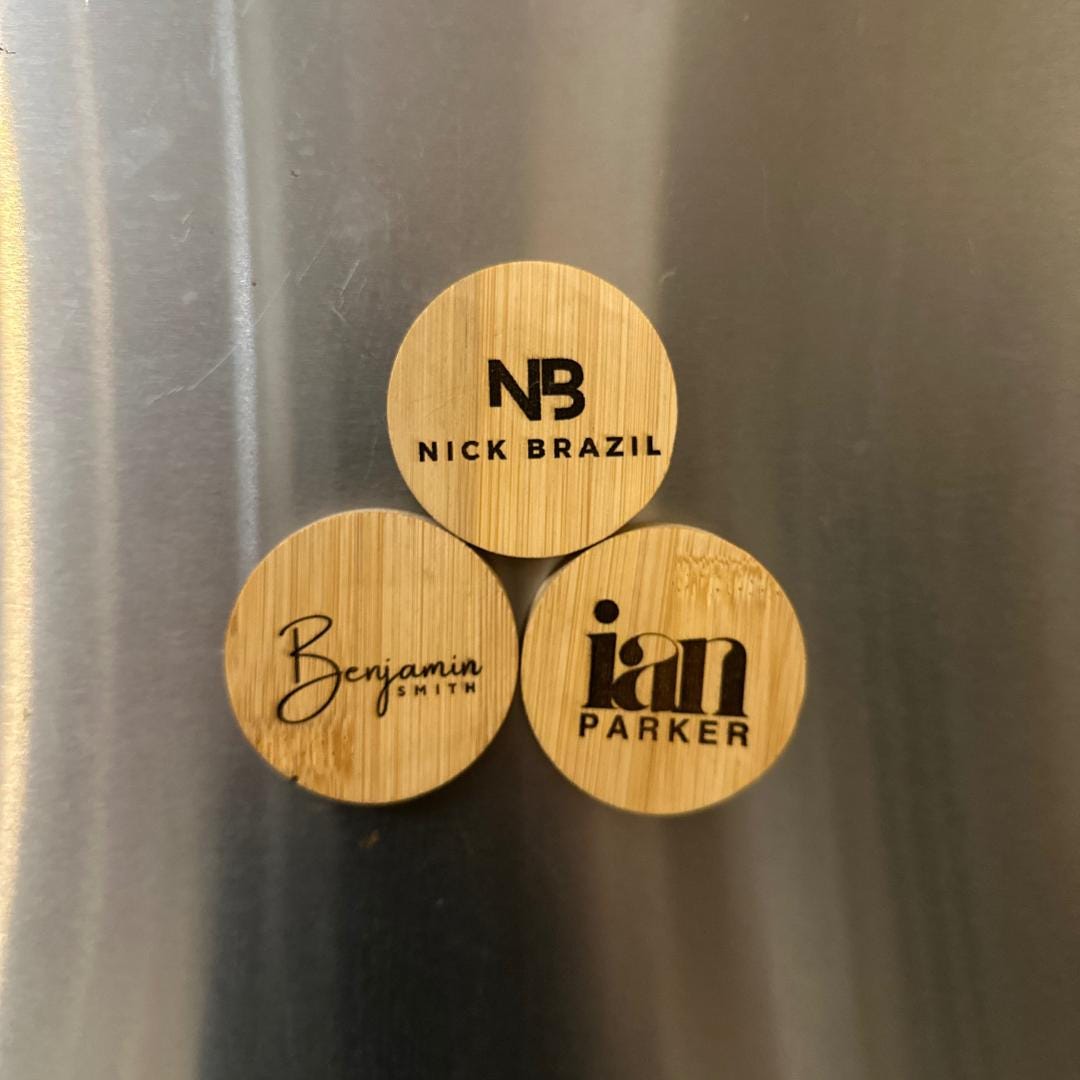 Personalized Wooden Magnetic Bottle Opener - Custom Wedding Favours & Gifts for Groom, Husband, Boyfriend, or Best Man