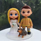 Personalized Wedding Cake Topper | Custom Bride and Groom Figurines | Handmade Air Dry Clay Cake Toppers | Custom Clay Pet Figurines