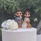 Personalized Wedding Cake Topper | Custom Bride and Groom Figurines | Handmade Air Dry Clay Cake Toppers | Custom Clay Pet Figurines