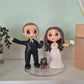 Personalized Wedding Cake Topper | Custom Bride and Groom Figurines | Handmade Air Dry Clay Cake Toppers | Custom Clay Pet Figurines
