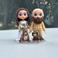 Personalized Wedding Cake Topper | Custom Bride and Groom Figurines | Handmade Air Dry Clay Cake Toppers | Custom Clay Pet Figurines