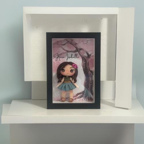 Custom 3D Family Portrait in Shadowbox – Personalized Clay Family Keepsake, Decorative Figurines for Wall Décor, Housewarming Gift