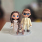 Personalized Wedding Cake Topper | Custom Bride and Groom Figurines | Handmade Air Dry Clay Cake Toppers | Custom Clay Pet Figurines