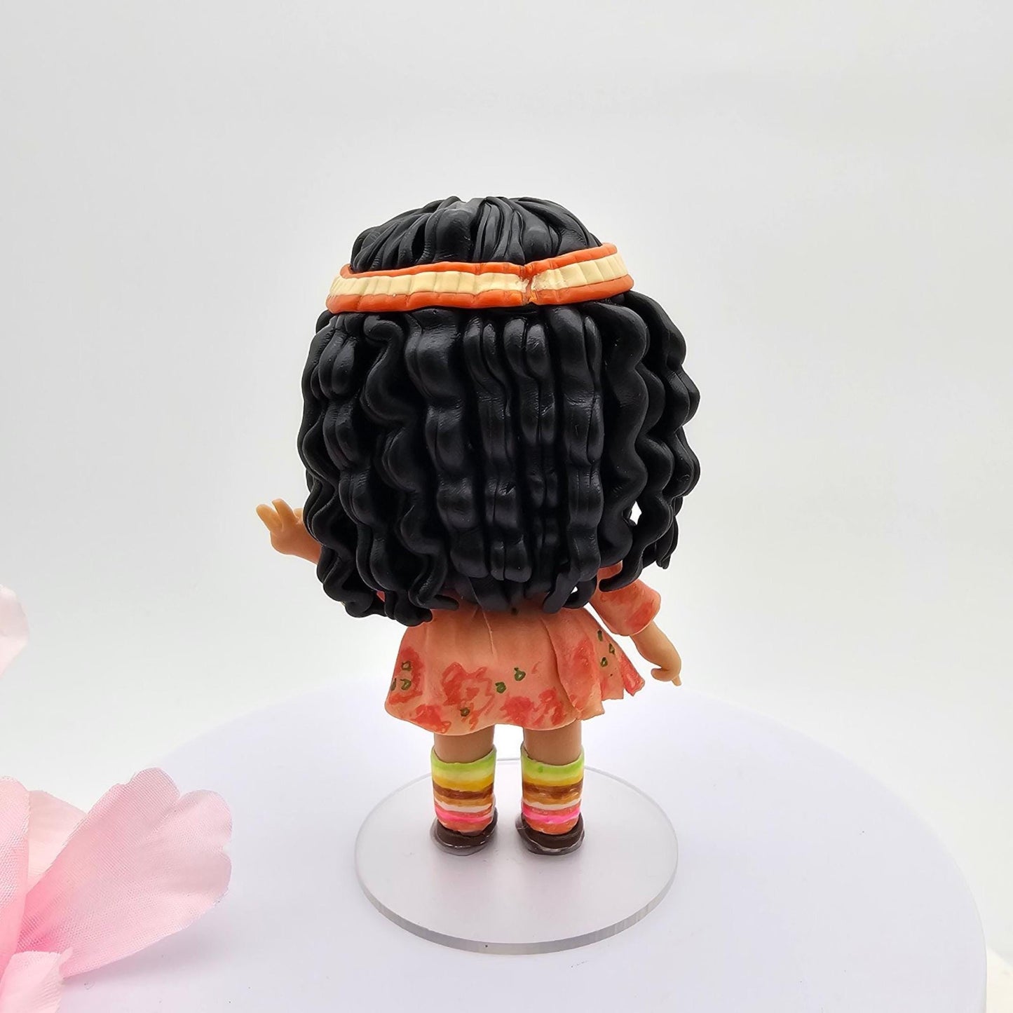 Cute Girl Cake Topper – Custom Clay Figurine 10cm – Princess Birthday Topper – Handmade Keepsake for Daughter