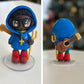 Handmade Catholic Figurine – Luce and Friends Pilgrims of Hope | Polymer Clay Mascots | 10cm Tall | Xin, Luce, Fe & Sky | Faith Gift