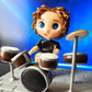 Custom Clay Band Figurines – Drummer, Lead Guitarist, Bassist, Singer – Personalized Band Gifts – 10cm Clay Figures – Music Band Replica