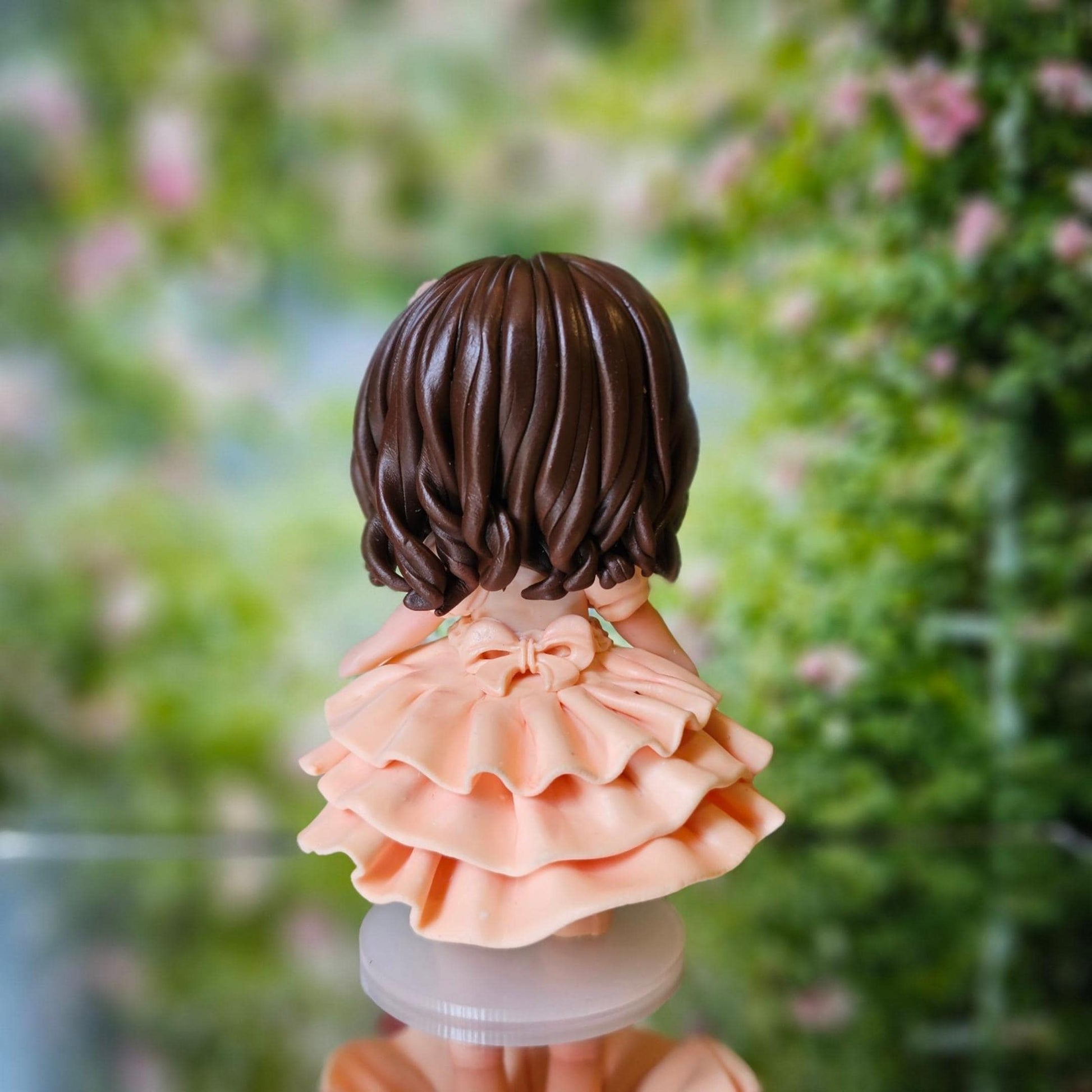 Princess Birthday Cake Topper – Custom Clay Figurine 10cm – Personalized Princess Theme Keepsake – Girl Birthday Party Decoration