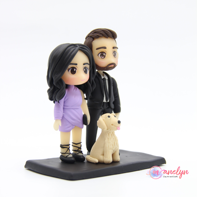 Couple Air Dry Clay Figurines