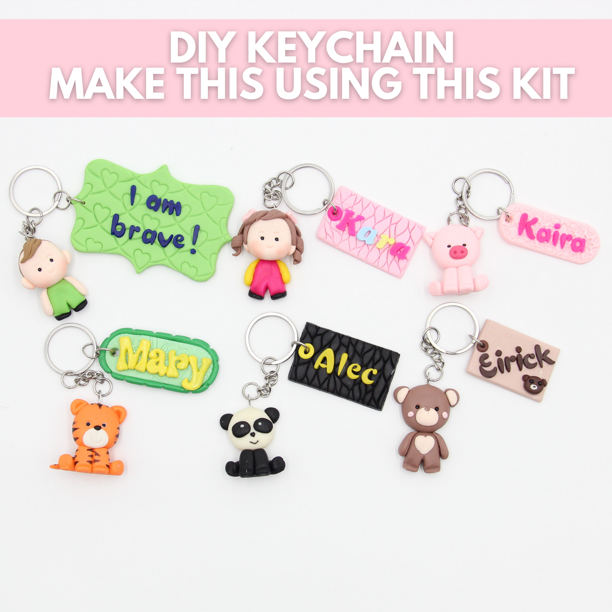 AIR DRY CLAY VS POLYMER CLAY  DIY ILLUSTRATED KEYCHAINS 