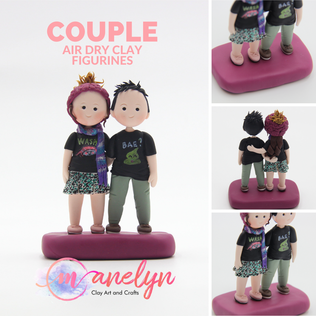 couple air dry clay figurines
