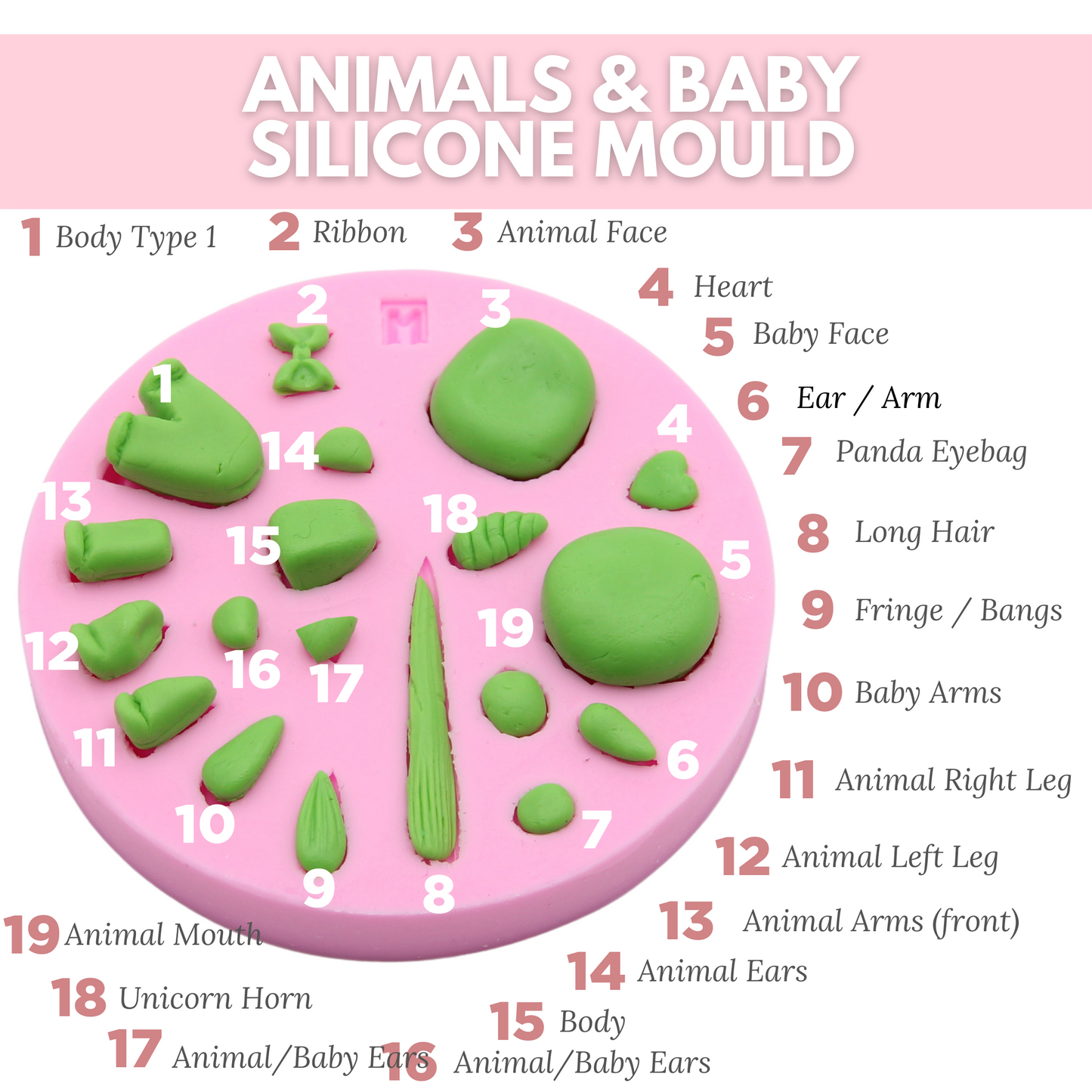 Animals and Baby Silicone Mould